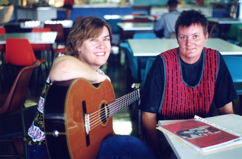 Sue and Daphne at the Whitco lock factory